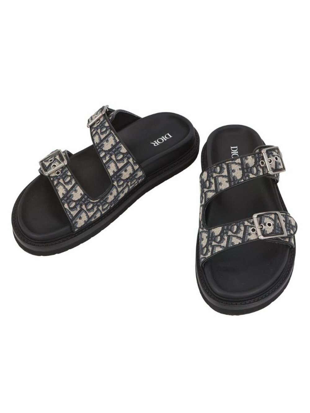 Dior Sandals Aqua Oblique Jacquard 41 Trotter Shoes